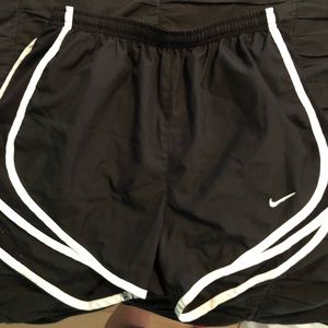 Black Nike running shorts
